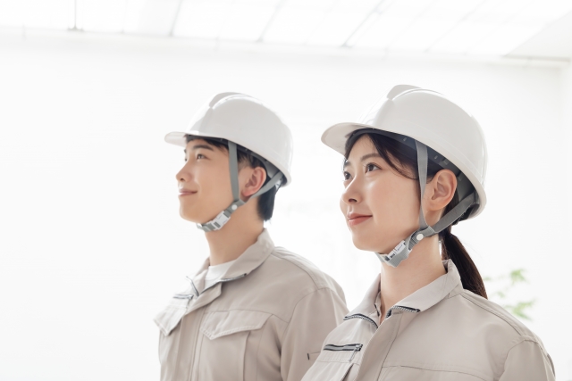 建設業の男女２人